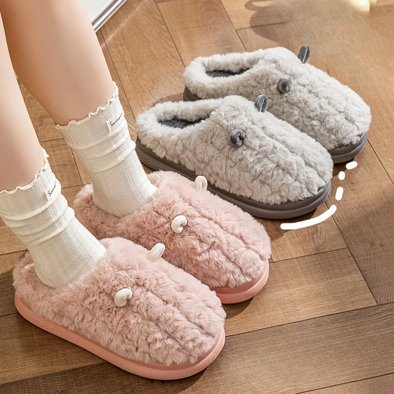 

Зимние домашние хлопковые тапочки для женщин, домашняя мягкая подошва, Нескользящие, теплые, не устают, простая парная хлопковая обувь для мужчин