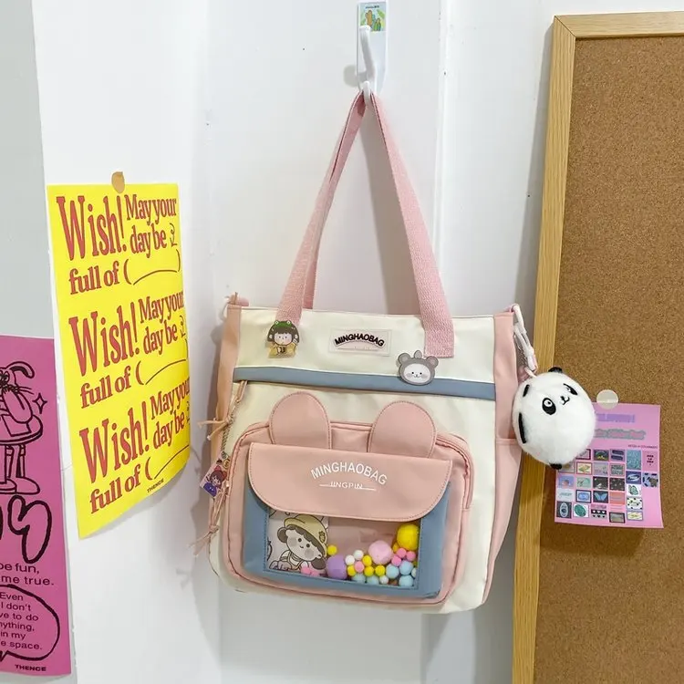 Bonito das mulheres harajuku ita bolsa de ombro mochila para meninas estudante grande capacidade bolsas bonito adolescente viagem saco de livro presentes