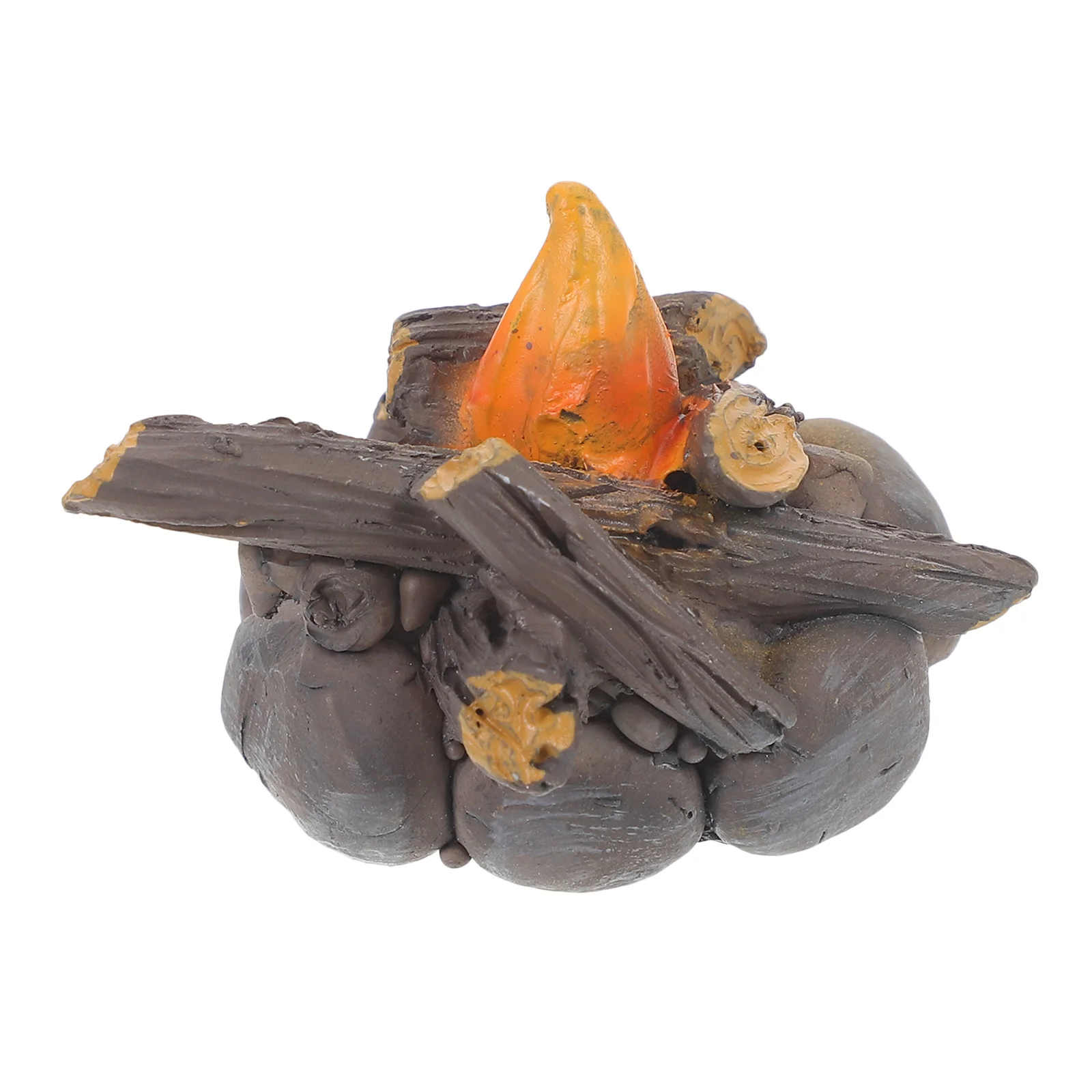 

Miniature Campfire Resin Iron Small Fire Decoration Mini Landscaping Fake Fire Ornament Micro Campfire Bonfire Decor