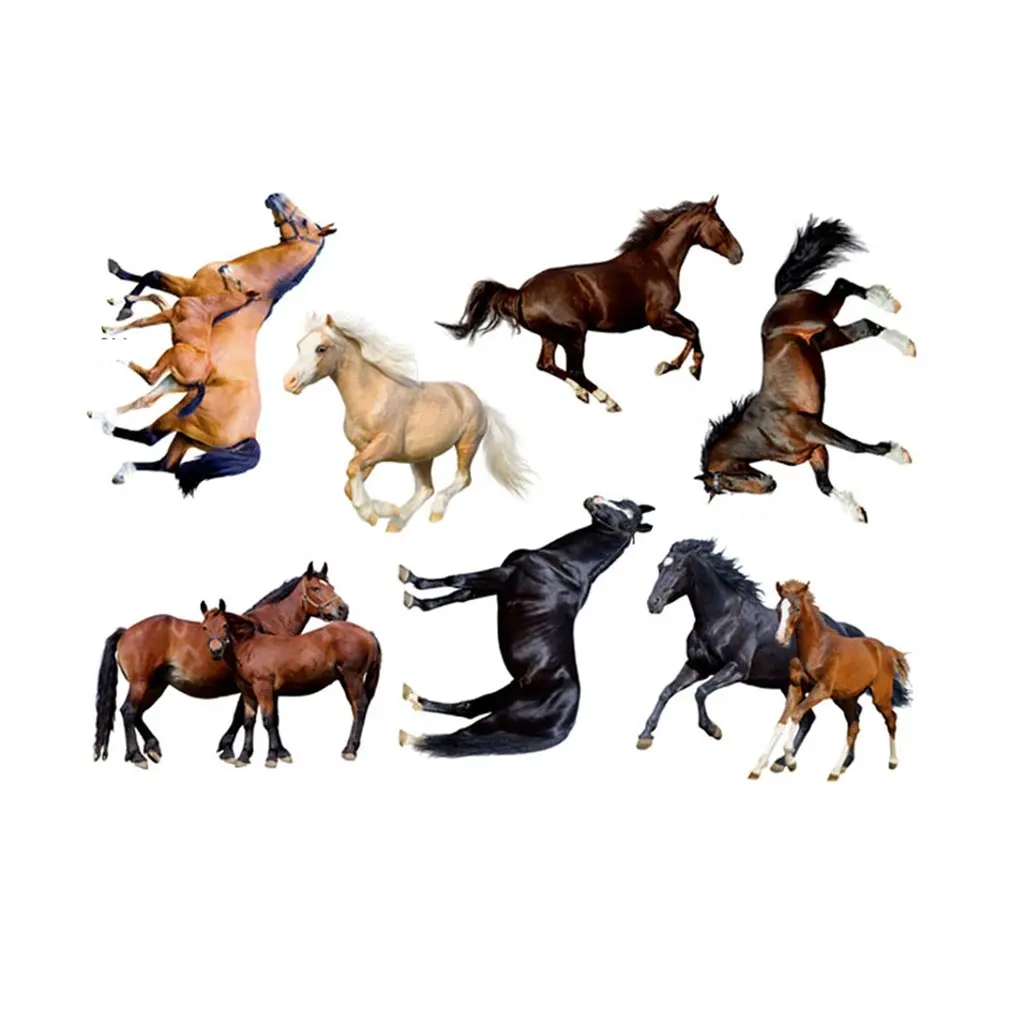 180 Horse Wall Sticker Home Office Study Bedroom Living Room Farm Decorative Mural Gift Animal Horse Art Wall Stickers