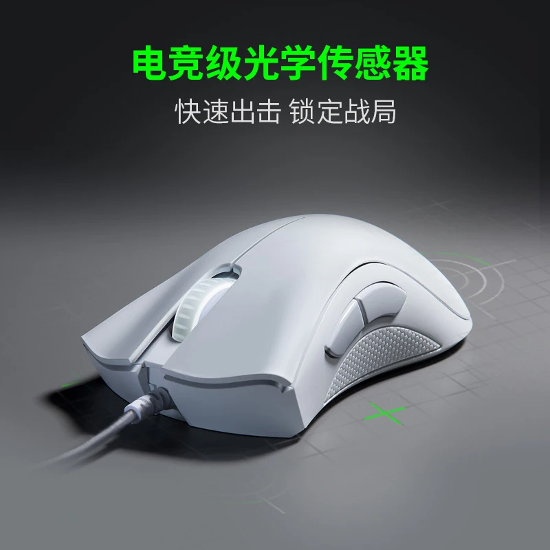 ماوس ألعاب لاسلكي سلكي إصدار قياسي من Razer Deathadder للكمبيوتر والمكتب والرياضات الإلكترونية، تصميم مريح عالي الدقة