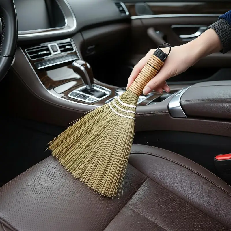 Handcrafted Miscanthus Cleaning Tool Traditional Manual Sweeper Eco Friendly for Household Office Daily Cleaning Tasks