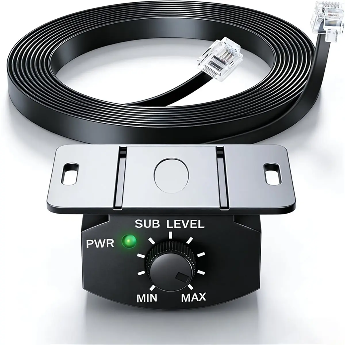 HGHO Universal BassControl Knob, 16.4ft Extension Copper Core Cable with 4Pin Subwoofer Volume Control, Easy Install