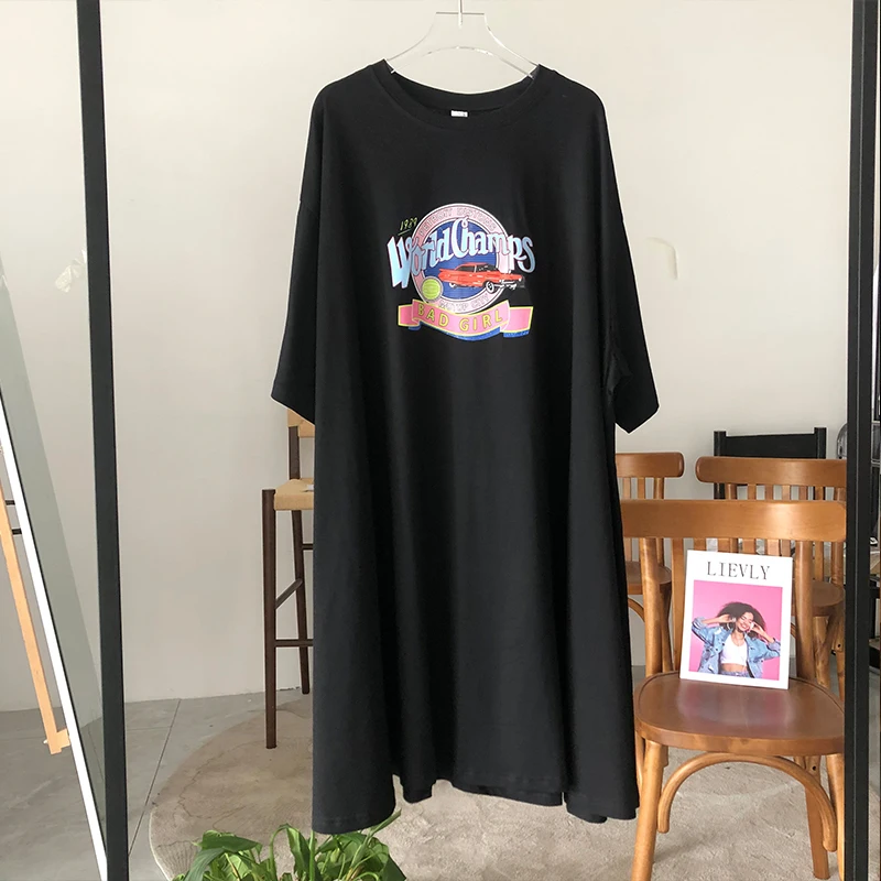 DAYIFUN-Women Short Sleeve T-Shirt Loose O-Neck Tops Casual Cotton Graphic Printing Tees Large Size Harajuku Tshirt Summer 2023