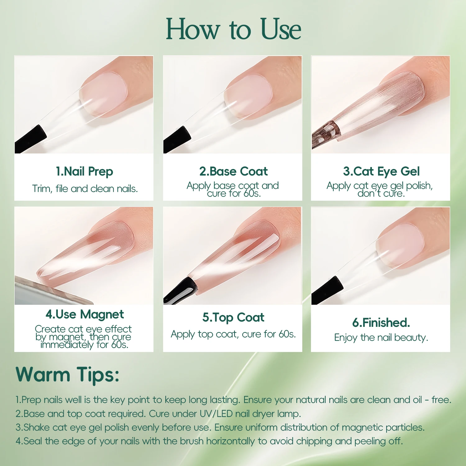 Nailpop brilho de água olho de gato gel magnético unha polonês claro semi-permanente mergulho embeber gel uv cristal claro casaco superior arte do prego manicure