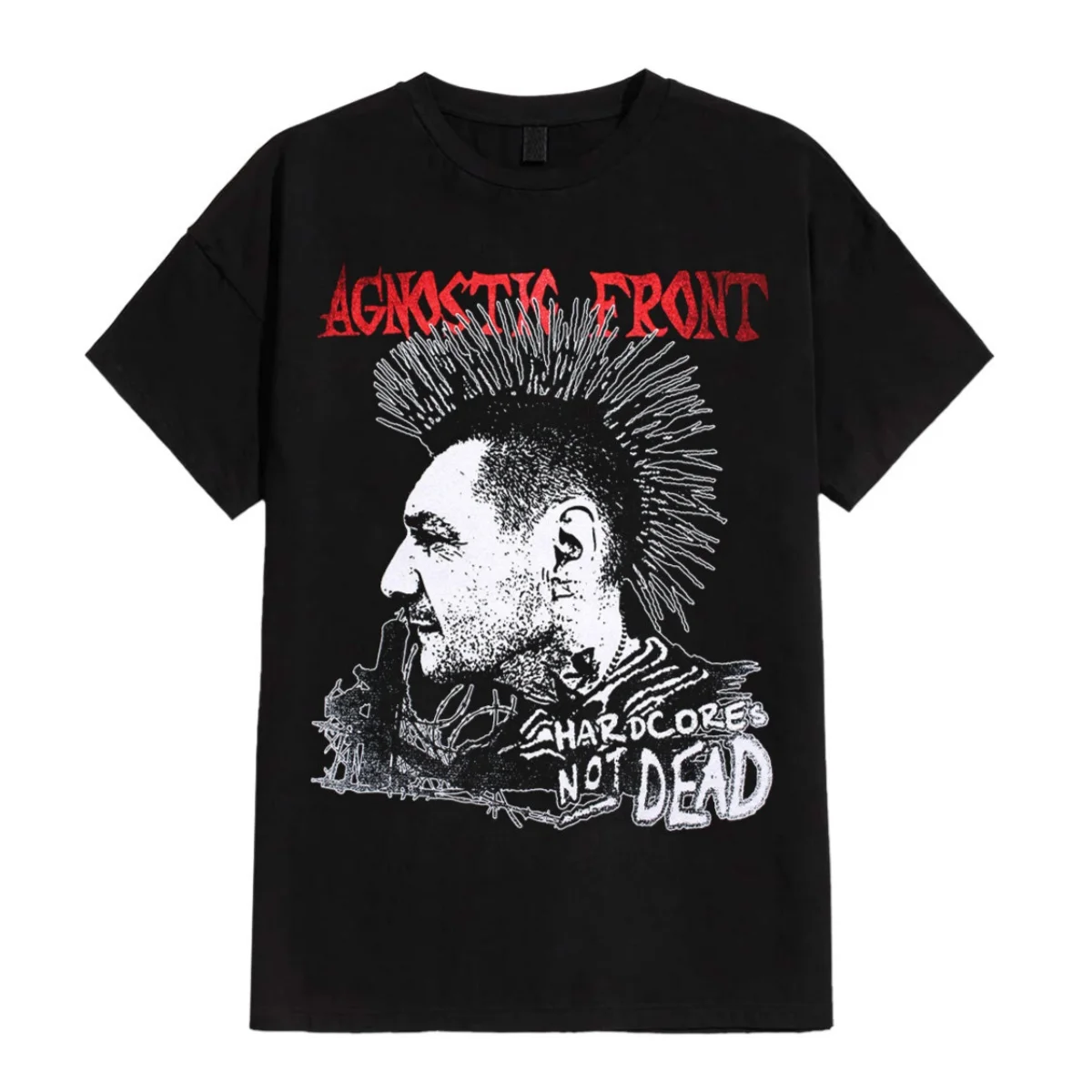 Top Agnostic Front Graphic Cotton Band T-shirt Unisex Summer Short Sleeve Fashion Brand Tee Luxury Casual Vintage Tees