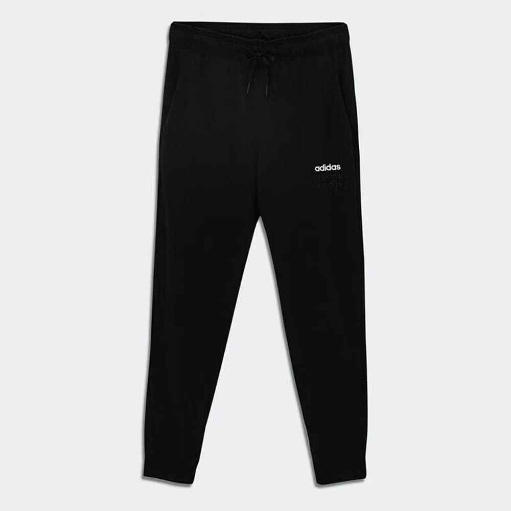 

Мужские черные спортивные брюки Adidas с завязками на талии и логотипом бренда для занятий спортом и повседневной одеждой