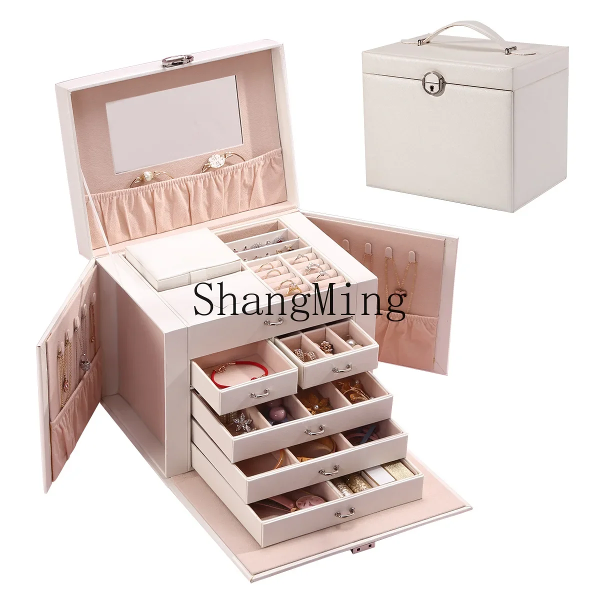 CLL multi-layer drawer jewelry box earrings storage jewelry box