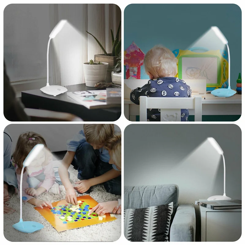 Table Lamp Leds USB Touch Night Light Stepless Dimming Desk Light Eye Protection Learning Multi-Function Bracket Pen Holder