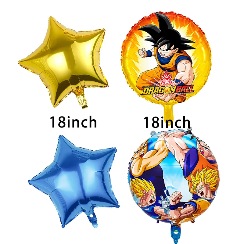 5-teiliges Dragon Ball Folienballon-Set Goku Frieza Super Saiyajin Sternballons für Kinder Erwachsene Partydekoration Baby-Shower-Zubehör – Detail 4