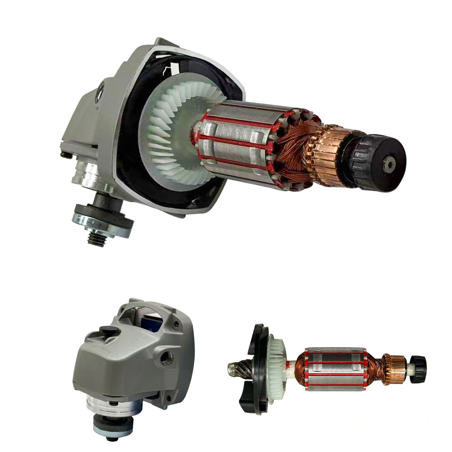 Replacement front head assembly for For bosch 6100 angle grinder metal gear rotor housing 190 millimeters length