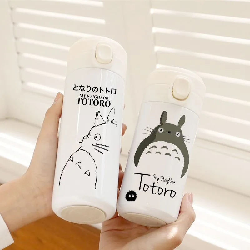 Bouteille d'eau isotherme créative My Neighbor Totoro en acier inoxydable, grande capacité, tendance pour étudiants