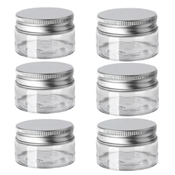 30ml 40ml 50ml 60ml Empty Cream Jar with Aluminum Cap Cosmetic Container Plastic PET Makeup Bottle Clear Seal Pot