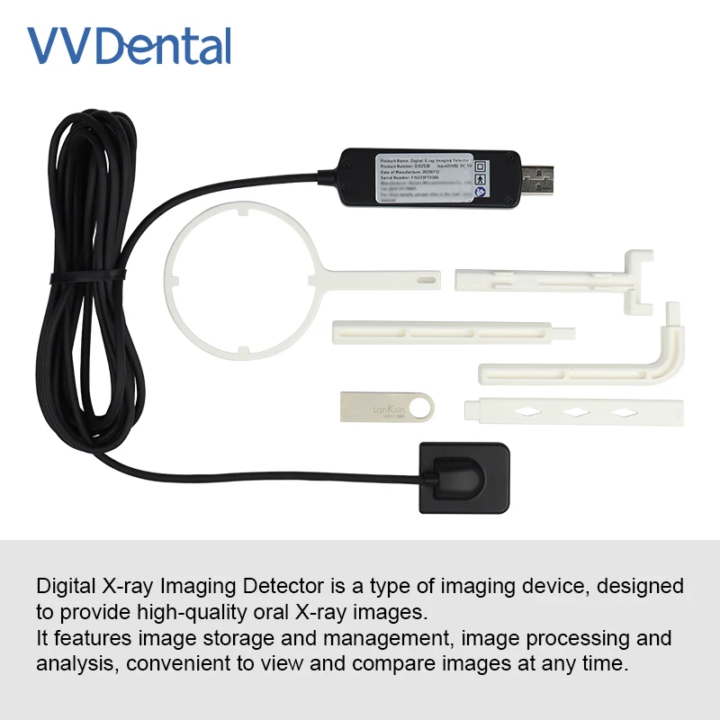 VV Dental Digital X-ray lmaging Detector RVG Sensor with Intraoral lmaging System HD lmage Radiovisiograph Portable X Ray Sensor