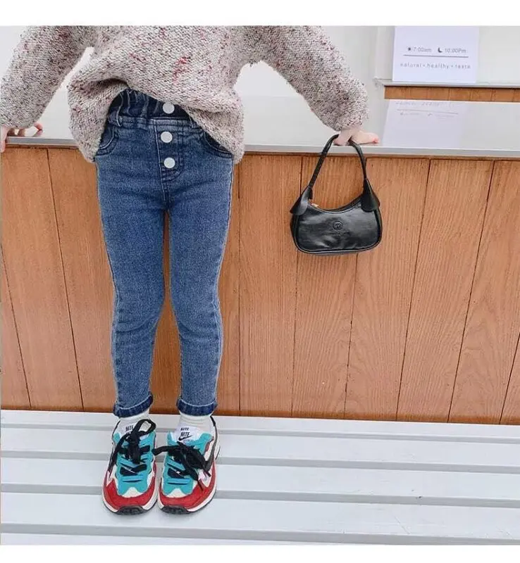 Spring Autumn Denim Pants Children Jeans  Casual Girls JeanTrousers  Clothes Children Bottoms Baby Clothes 1 2 3 4 5 6 7 Years