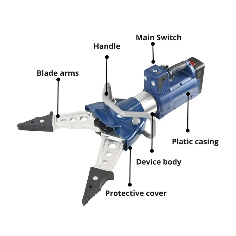 SSP311E2 Amphibious Electric Rescue Spreader 72MPa 731mm 64kN IP58 5m Underwater Use 28V  Battery Powered Forcible Entry Tool