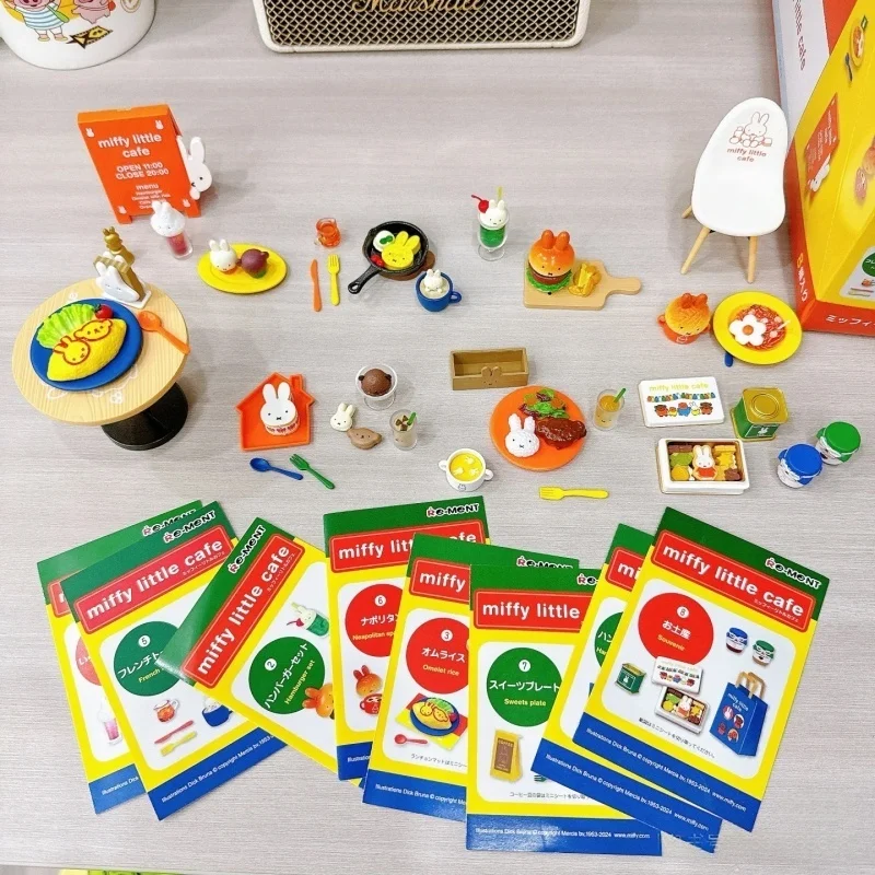 Genuine Re-Ment Miffy Picnic Blind Box Camping Scene Kitchen Tables Chairs Miniature Play Ornament Anime Figure Model Toy Gift