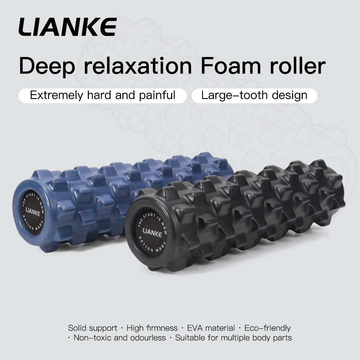 Big Teeth Ultra-Relief EVA Wolf Tooth Foam Roller, Extra-Firm Design, for Relieving Sore Muscles During Fitness Training.
