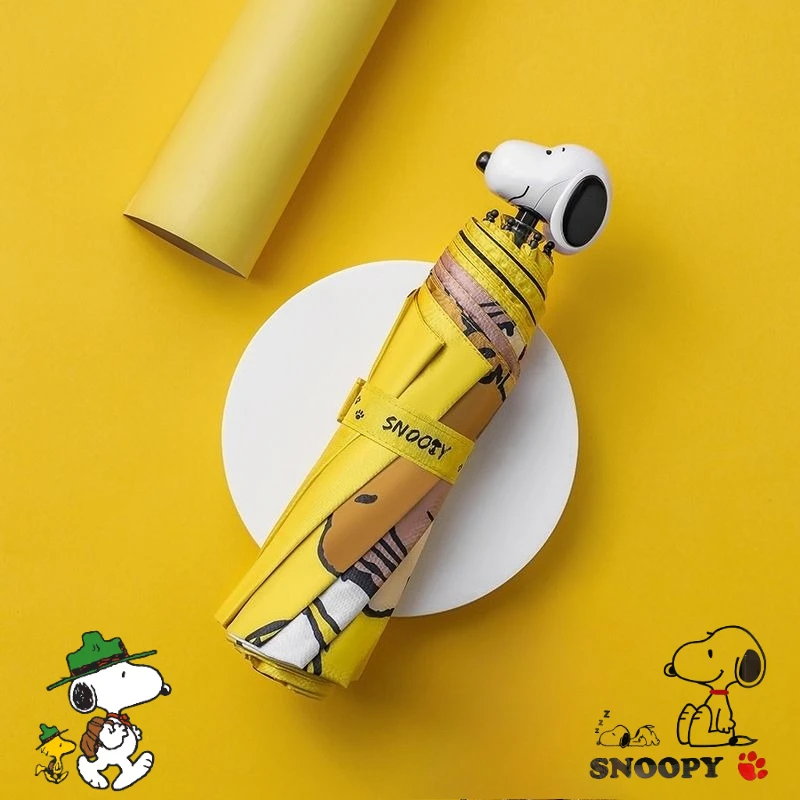 

Snoopy Cartoon Cute Folding Umbrella Creative Kawaii Male and Female Summer Sunshade Sun Umbrella Festival Gift Wholesale