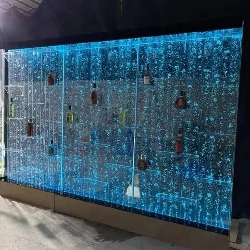 custom.Waterfall Decoration Wall Partition Indoor Acrylic Bubble Curtain Wall