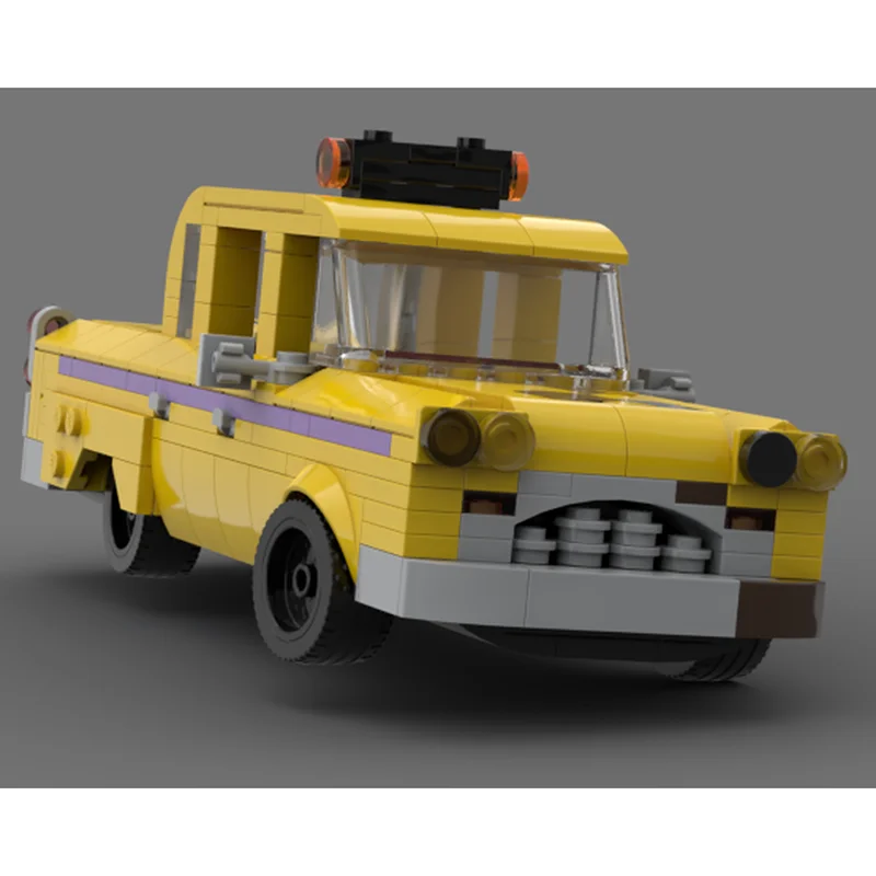 Moc briques de construction modulaires la grille Taxi dans le modèle de film technologie modèle de film modulaire bloc jouet bricolage assemblage noël
