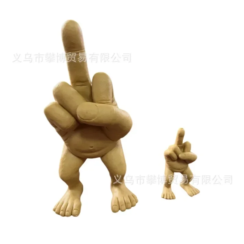 Spoofing Creative Funny Middle Finger Human Mold Legs Resin Craft Desktop Party Decoration Ornament