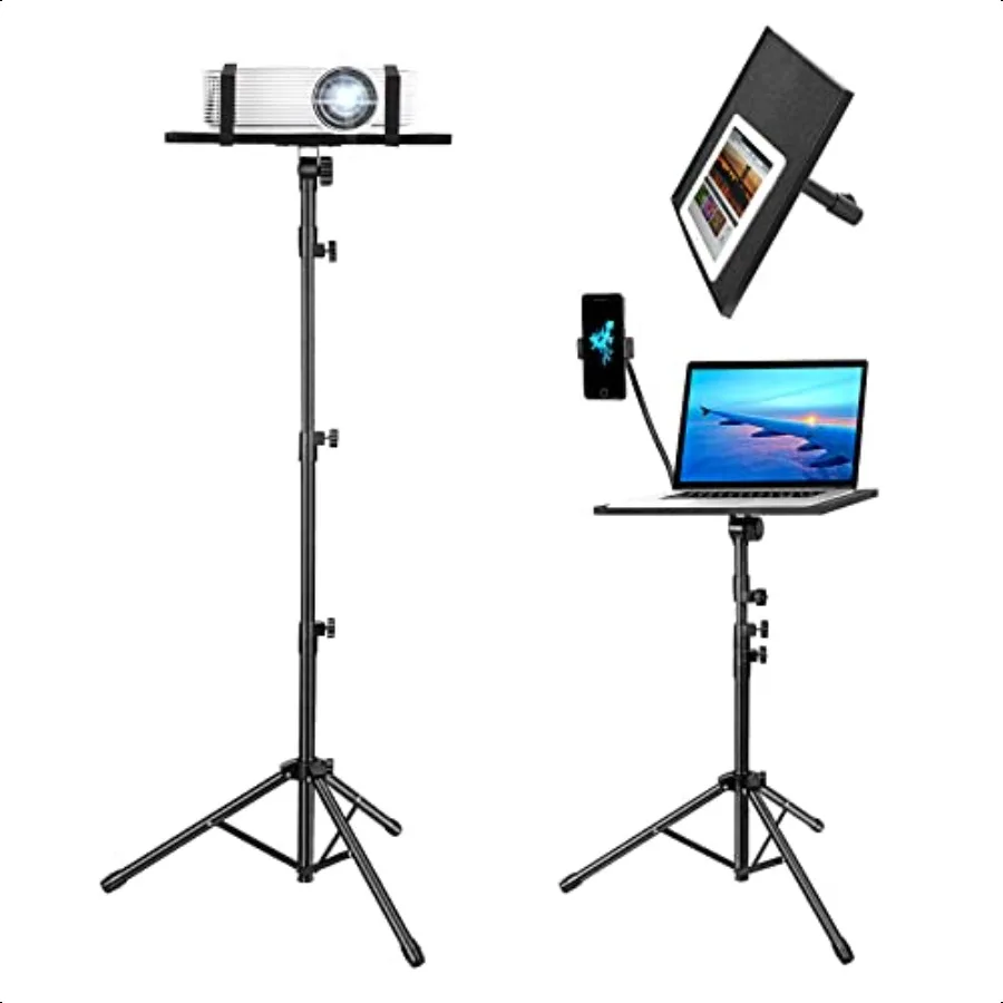 

Kereal Laptop Projector Tripod Stand Universal Portable Floor Holder Mount Stand for DJ Equipment Office Stage Studio Podium Ad