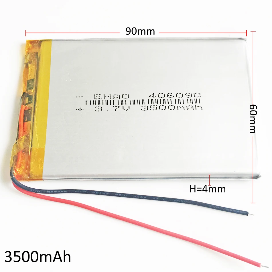 3.7V 3500mAh LiPo Rechargeable Battery 406090 For GPS PSP DVD PAD E-book Tablet pc Laptop power bank video game