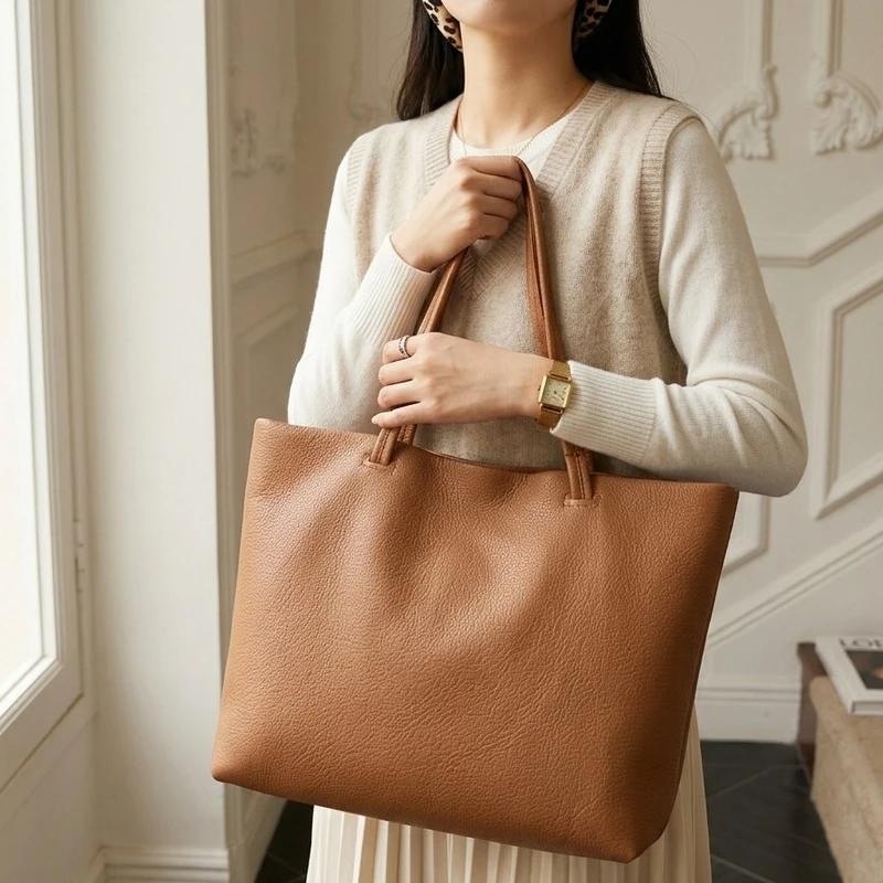 Bolsa grande para mujer en oferta, bolsos de hombro de gran capacidad, bolsos de hombro de cuero PU de alta calidad, bolsos de mujer modernos, sac a main femme