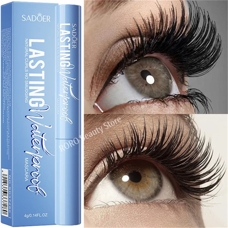 มาสคาร่าสีดํากันน้ํา Anti-Smudge Long Lasting Silky Eyelashes Thicken มาสคาร่ายาว Make Up Beauty Eye เครื่องสําอางเกาหลี