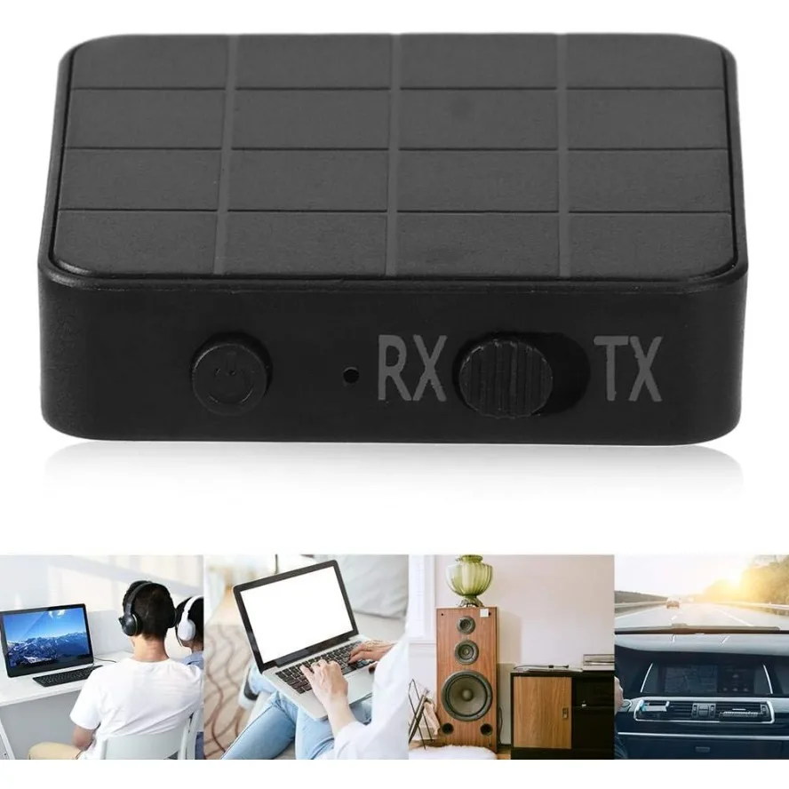 

2 in 1 Bluetooth Transmitter Receiver Stereo Audio Music Stereo Wireless BT 5.0 Adapter RCA 3.5Mm AUX Jack for Speaker TV Car PC
