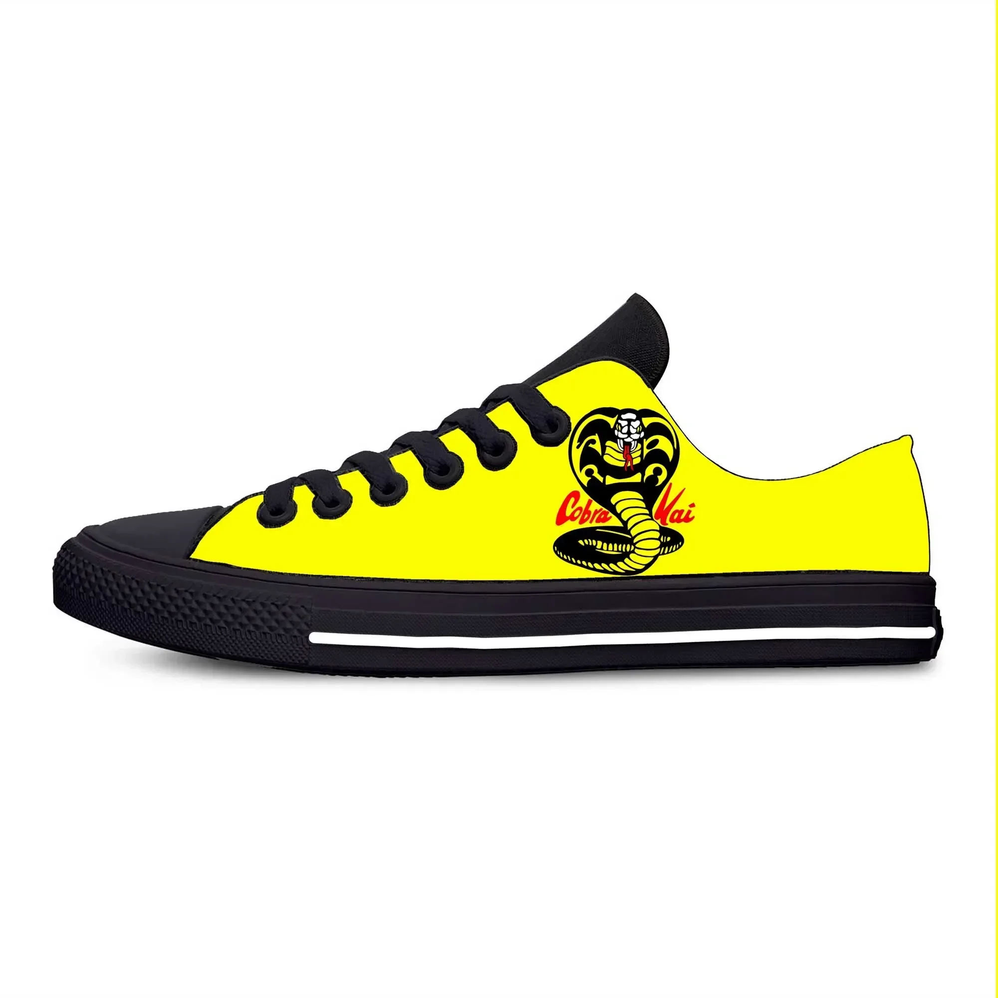 Kai Karate Anime dibujos animados Fang moda Cobra Eagle zapatos de tela casuales bajos cómodos transpirables estampado 3D hombres mujeres zapatillas