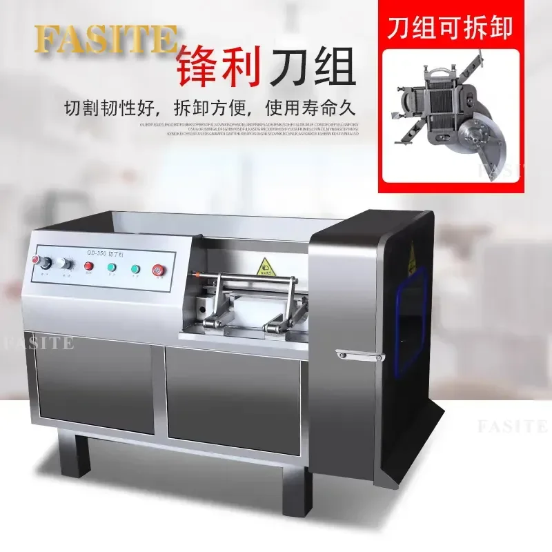 For Fully Automatic Frozen Fresh Meat Dicing Machine Multifunctional Commercial Pig Beef Mutton Cutter Large Scale High