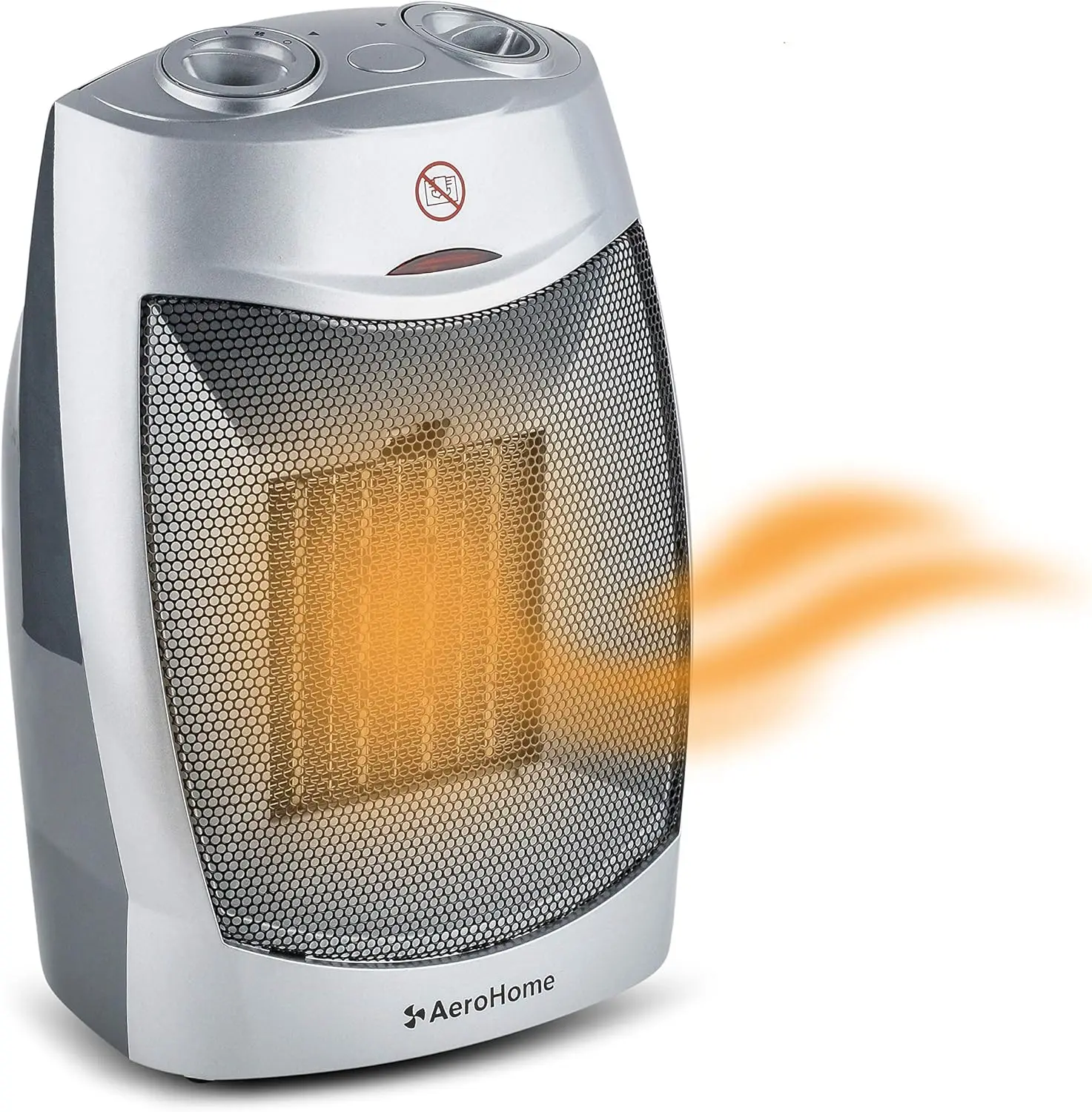 

1500W Ceramic Portable Space Heater with Thermostat, Overheat & Tip-Over Protection for Home, Bedroom, Office
