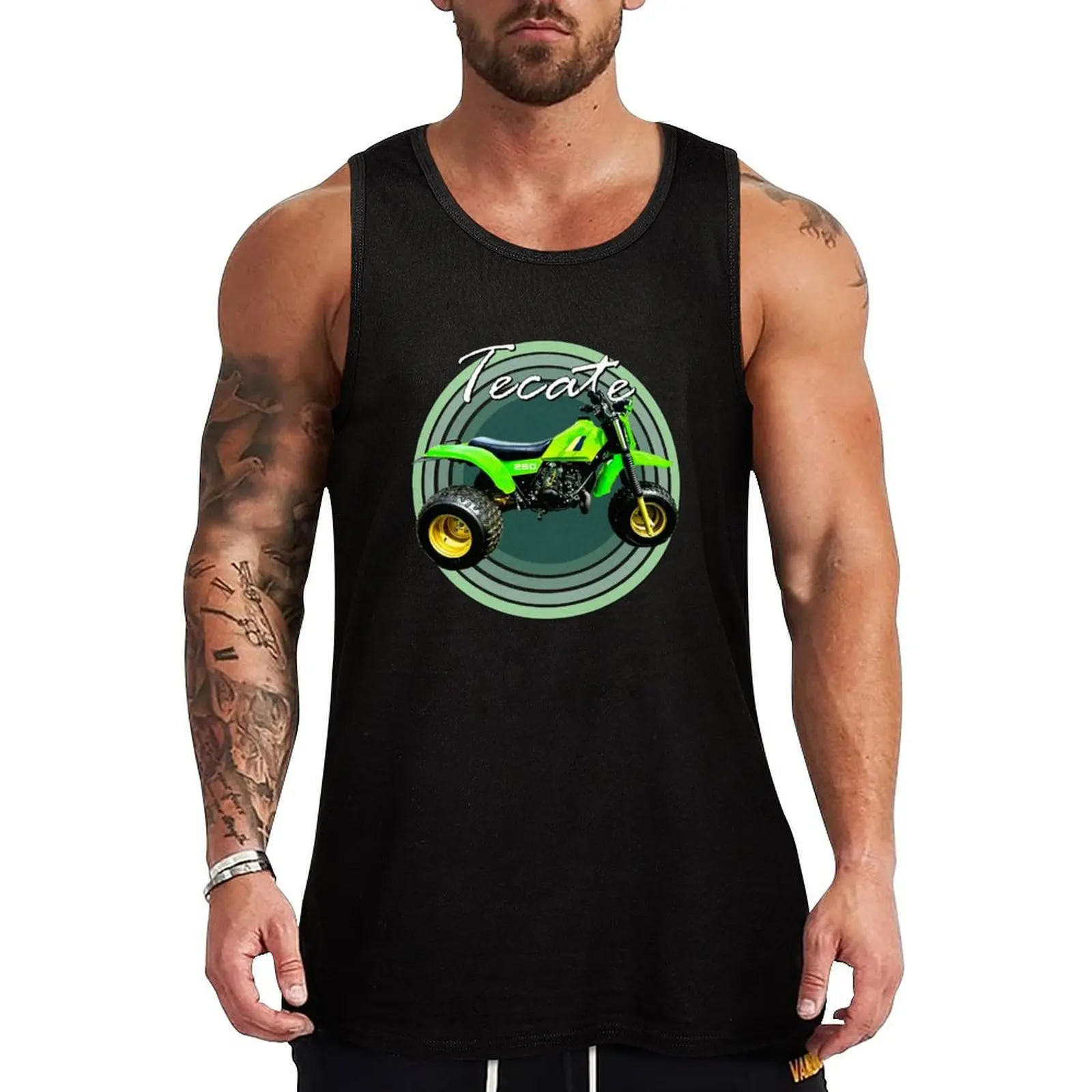 Camiseta sin mangas Tecate Vintage Three Wheeler 3 Wheeler ATC ATV, camiseta básica para uso diario, ajuste regular, camiseta interior suave