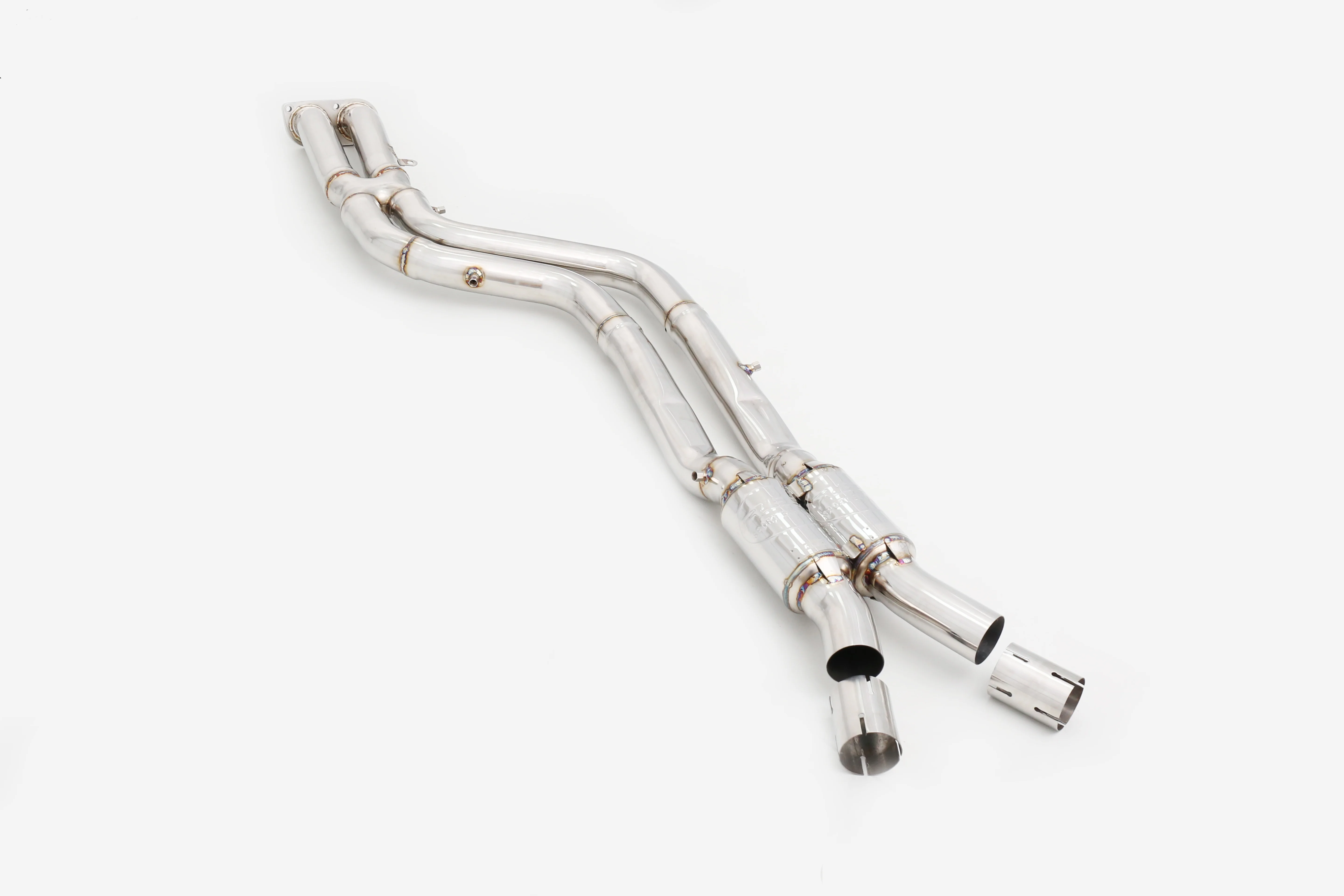 مصنع التخصيص الفولاذ المقاوم للصدأ 304 أنبوب متوسط غير OPF لـ X3M F97/X4M F98 3.0T S58 مرآة مصقولة 1.5 مللي متر