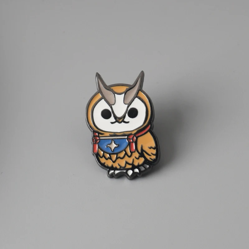 Game Monster Hunter Pins Brooch Anime Cat Wolf And Owl Badge Enamel  Lapel Pin Jewelry Fashion Cosplay Props Gift For Friends