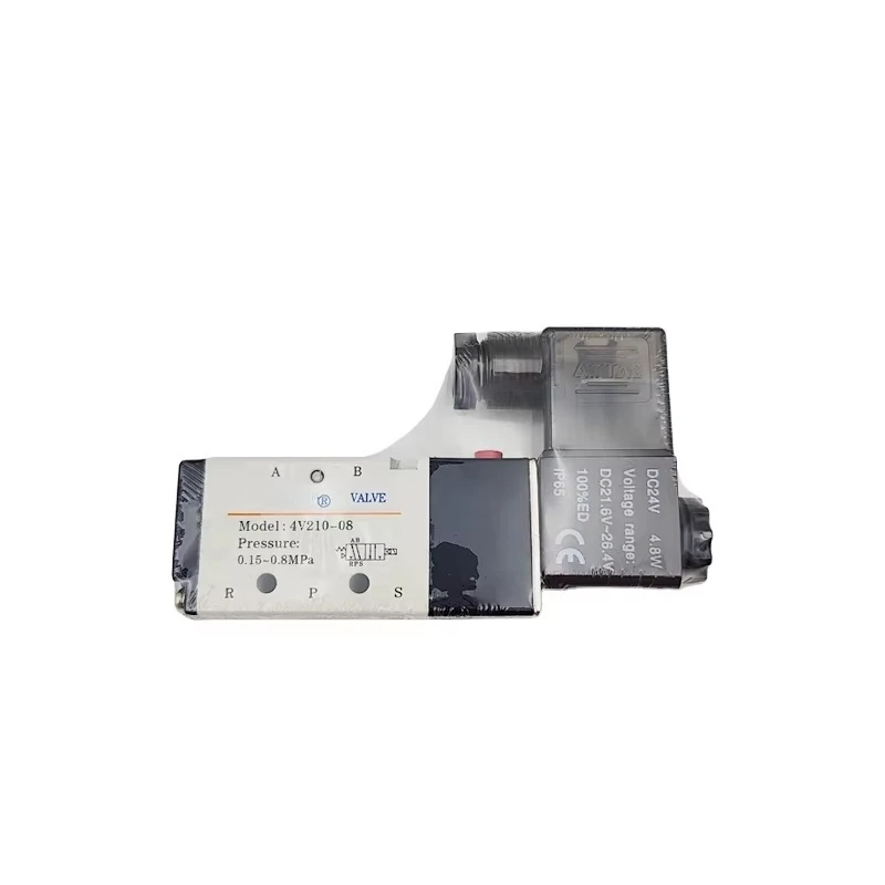 4V210-08 Pneumatic Valve 2 Position 5 Way Solenoid Air Valve Low Price Aluminum Single Coil Cheap Safety Valve