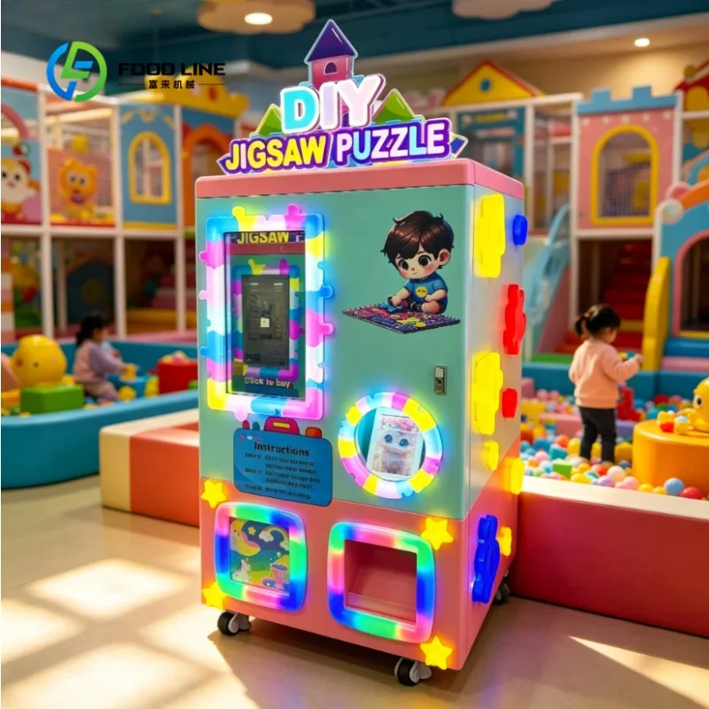 Custom Commercial Jigsaw Puzzle Vending Machine Coin Payment for Zoo Amusement Park Outdoor Events Retail Business