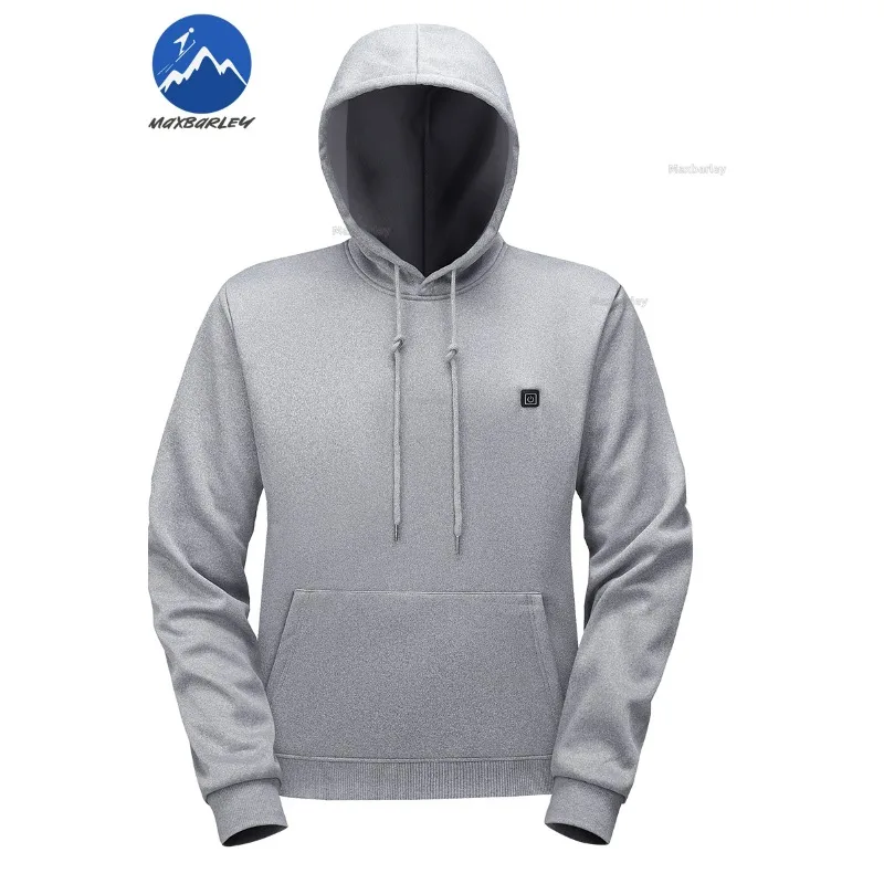 USB Electric Heating Hoodie Men Jacket Winter Technology Heated Body Constant Temperature Clothing Hiking Casual Warm Sweatshirt