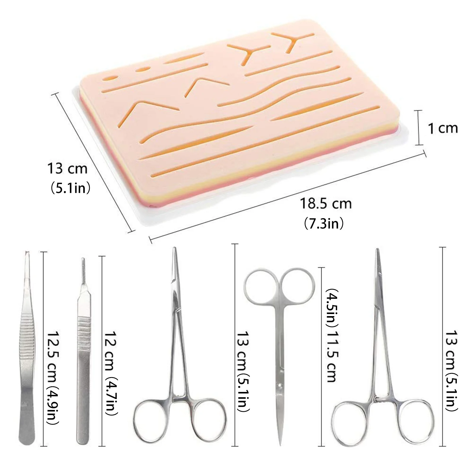 Surgical Suture Training Kit, Skin Operation, Practice Model, Training Pad, Scissors Tool, Teaching Equipment