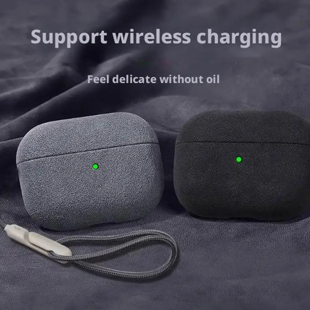 VEX ALCANTARA Leather Case For AirPods Pro 3 2 Pro3 Luxury Protective Case for AirPod 4 3 Pro2 Bluetooth Headset Turn fur Cover image 4