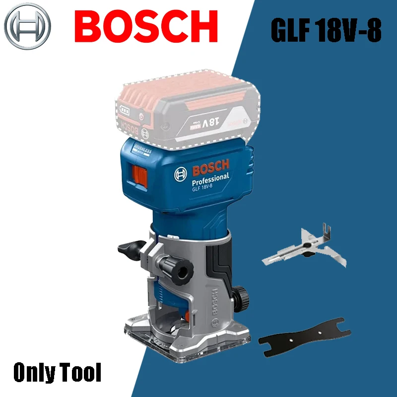 

Bosch GLF 18V-8 18V Electric Trimmer Wood Router Machine 30000RPM Carpentry Tool Slotting Carving Dedicated Power Tools