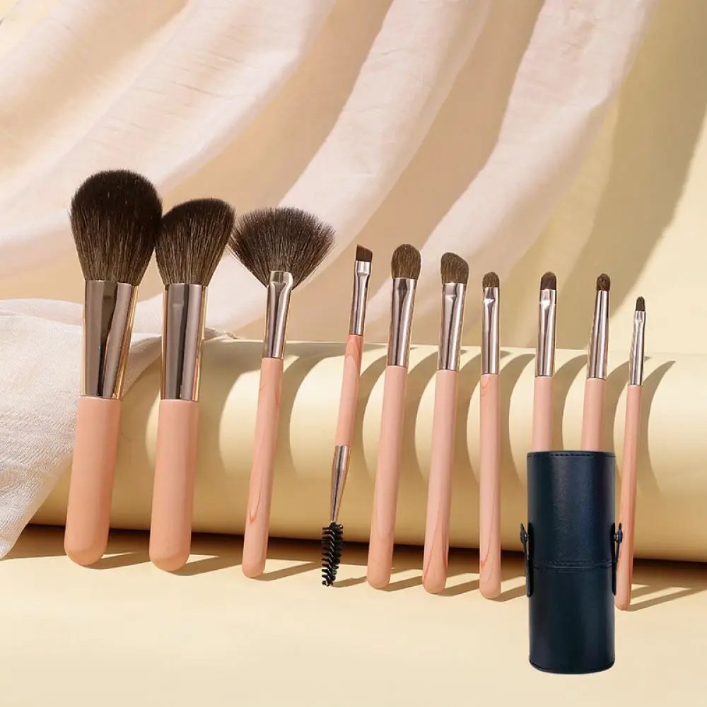 Travel Size Makeup Brush Set Soft Wool Bristles Professional Beauty Tools For Eyeshadow Powder Blush Daily Routine