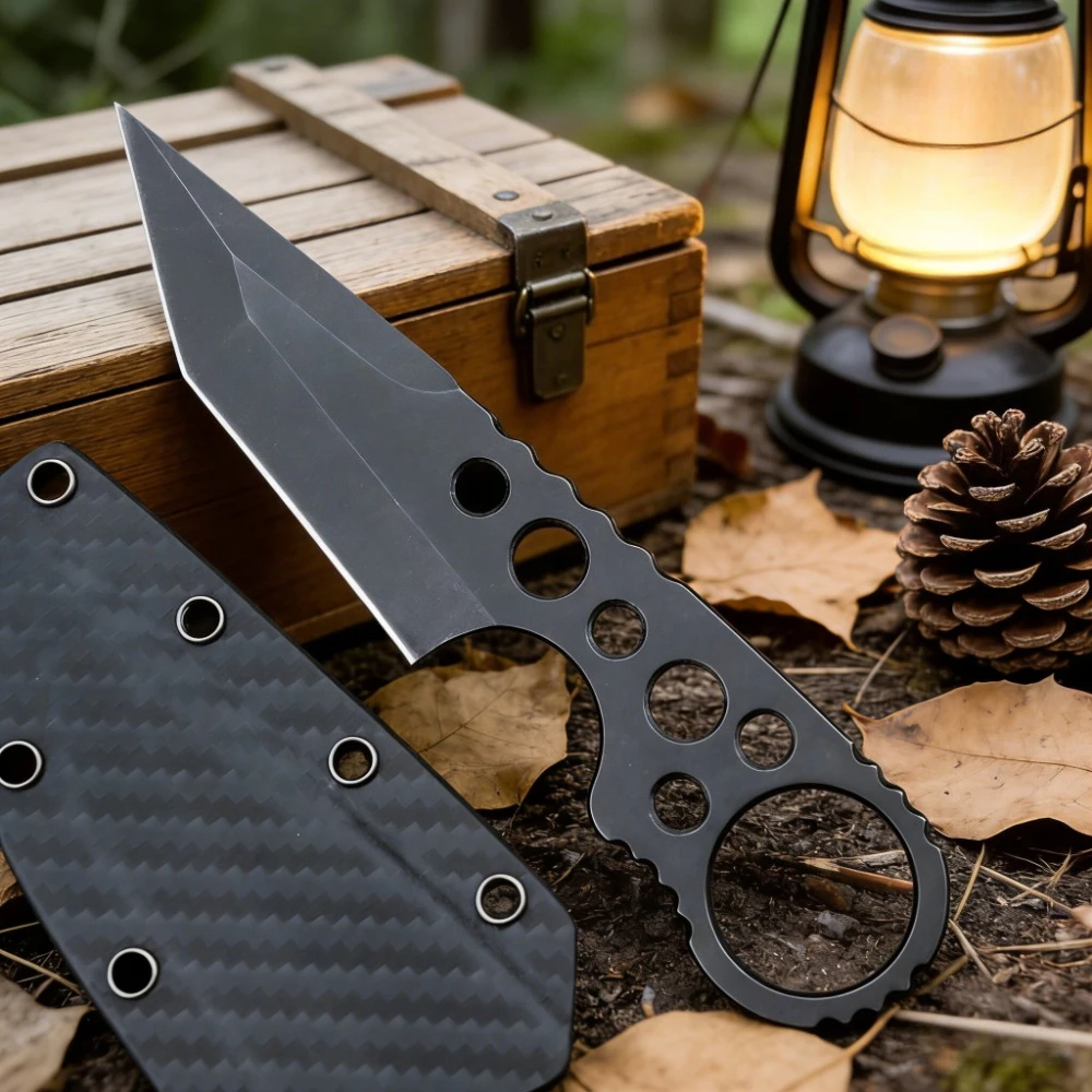 

Новый компактный нож с фиксированным лезвием в ножнах, высокая твердость, лезвие 440C, EDC, для кемпинга, выживания, многоцелевой, для рыбалки, для активного отдыха