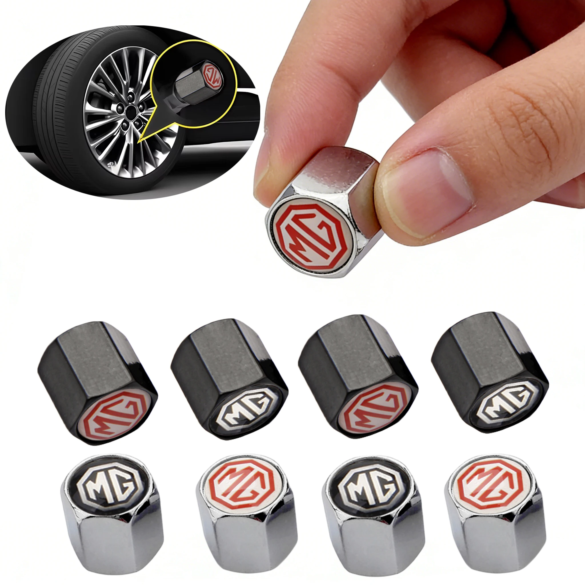 

Комплект из 4 колпачков на ниппели для шин с логотипом MG для Morris Garages MG3 MG5 MG6 MG7 HS ZR ZS Morris 3, аксессуары для автомобильных колес