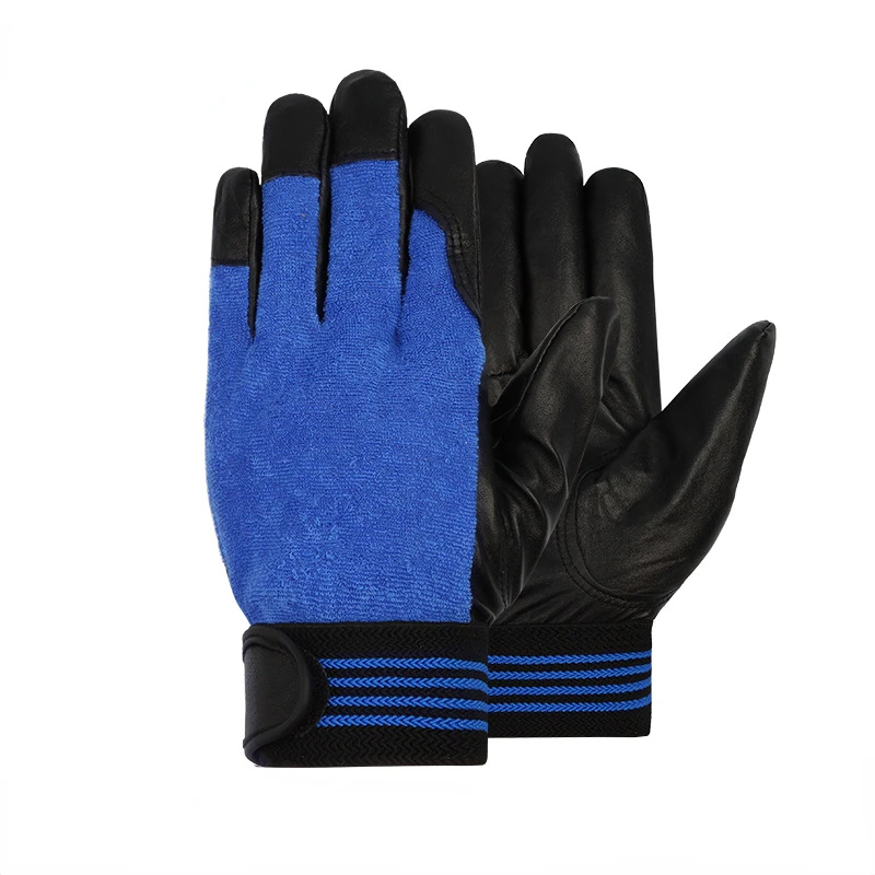 

Men Work Gloves Soft Goatskin Driver Hunting Driving Farm Garden Welding Security Protection Safety Mechanic Glove