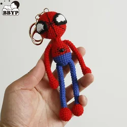 Cartoon Doll Handmade Woven Knitting Yarn Keychain Wool Thread Hook Weaving Crochet Doll Decoration Creative Gifts