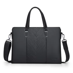 High Quality Men Briefcases Bag For 15 inch Laptop Business Travel Bags Handbags Leather Office Shoulder Bags For Man