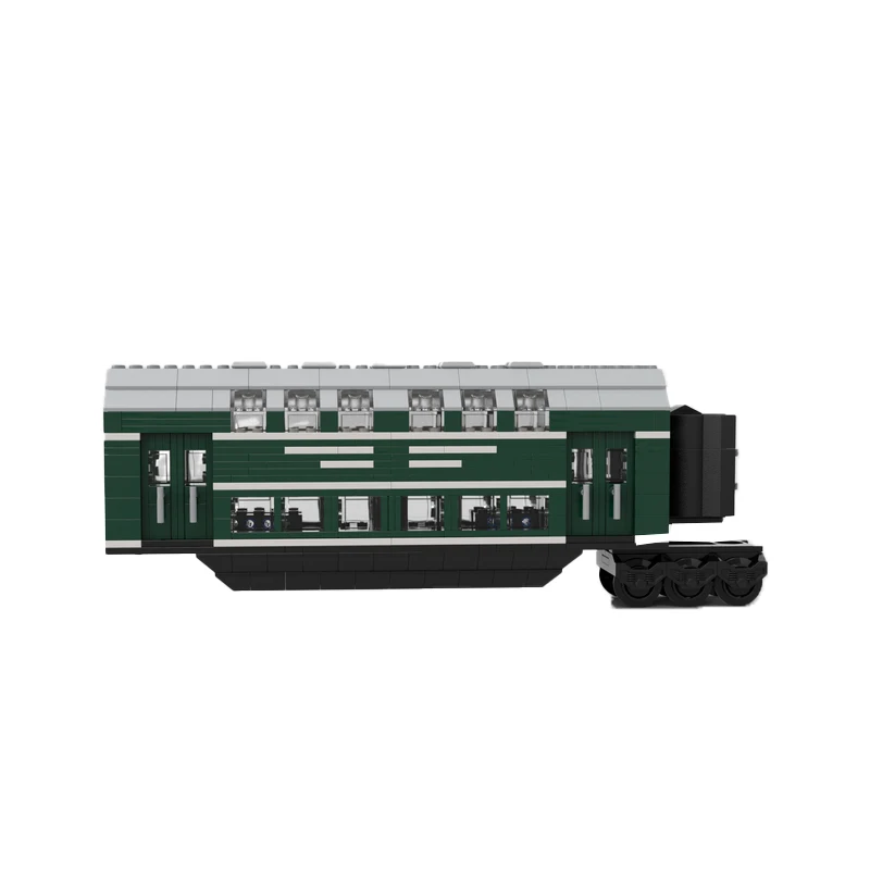 MOC-139977 City Railway Germany Doppelstockwagen Train Car Carriage Model Building Block Assembly Brick Toys Christmas Gift Set